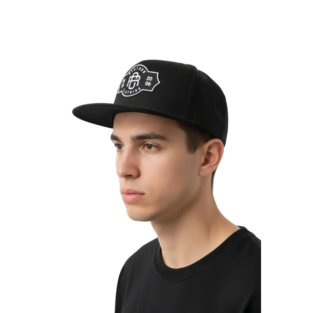 RC monogram flat bill snapback cap with city 20 06 patch