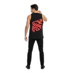 Red diamond aggressive graphic premium tank top with bold red reaa for print