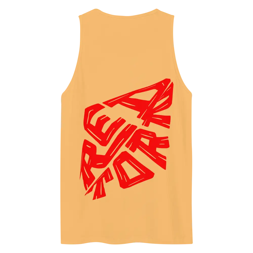 Redtorn Clothing Red Kiss Pixel Reactor Tank with red reaptor graphic