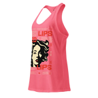 Red lips iconic sleek racerback tank with Marilyn Monroe graphic