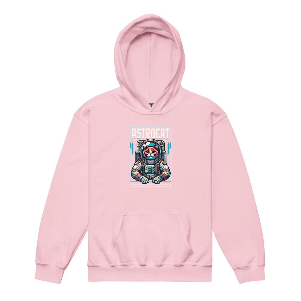 Astrocat Space Explorer kids hoodie in pink with astronaut design