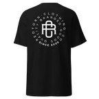 RC Logo Cotton Classic Tee: Black t-shirt with white circular logo