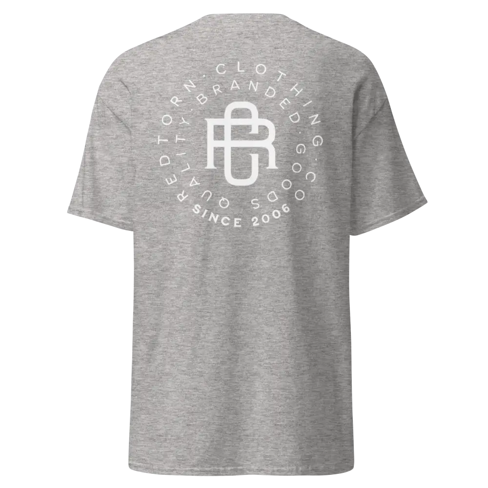RC Logo Cotton Classic Tee: Heather Gray T-Shirt with White Logo