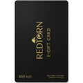 Redtorn Clothing E-Gift Card with black design and gold foil lettering