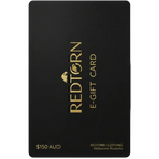 Redtorn Clothing E-Gift Card with black design and gold foil lettering