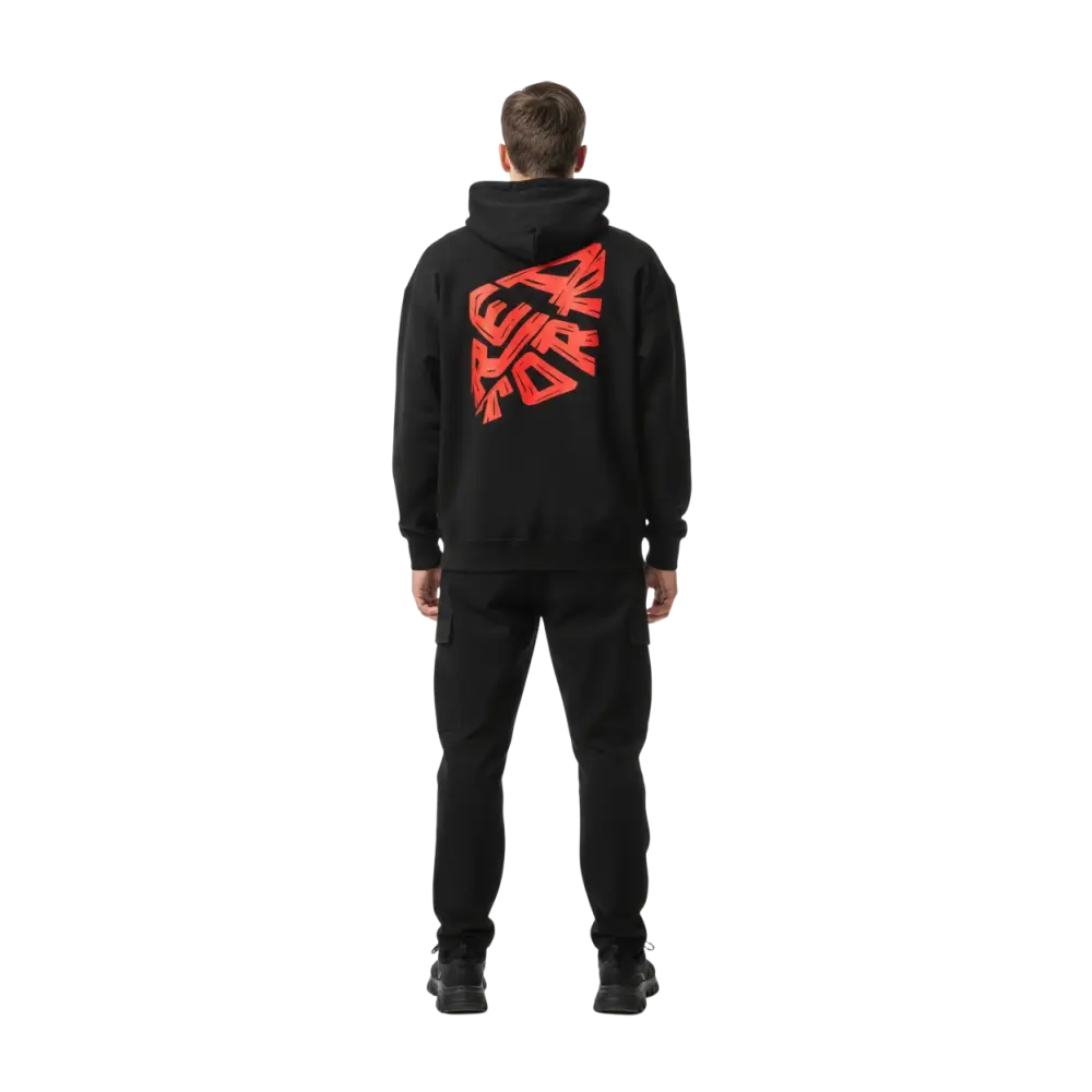 Redtorn Diamond premium unisex hoodie with bold orange fear for graphic