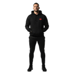 Redtorn Diamond luxury streetwear premium unisex hoodie in black with red logo