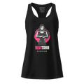 Power stance racerback tank in black with pink redtorn clothing graphic