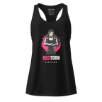 Power stance racerback tank in black with pink redtorn clothing graphic