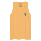 Yellow skull unisex cotton tank top with text skull graphic
