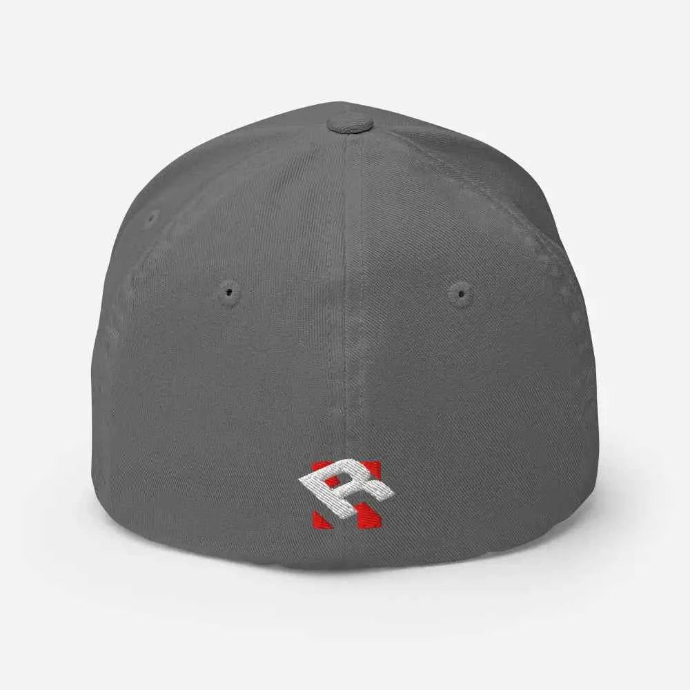 Gray Redtorn R Logo Flexi Fit Baseball Cap in Unisex Headwear