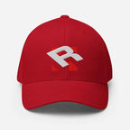 Redtorn R Logo Flexi Fit Baseball Cap with White R and Black Heart