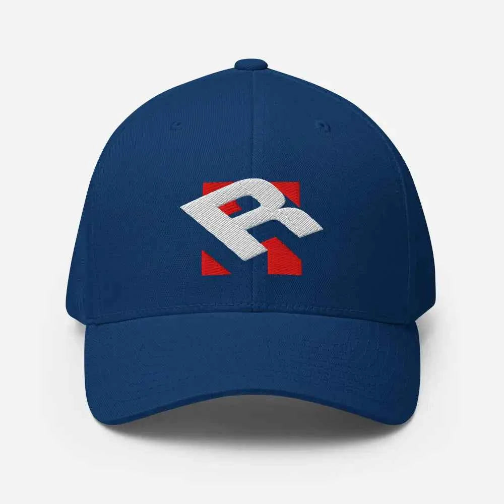 Royal blue Redtorn R logo flexi fit baseball cap
