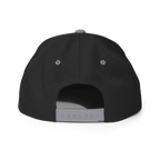 Black RC Circle Logo snapback cap with mesh and adjustable strap