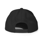 Gray RC Circle logo snapback cap with curved brim