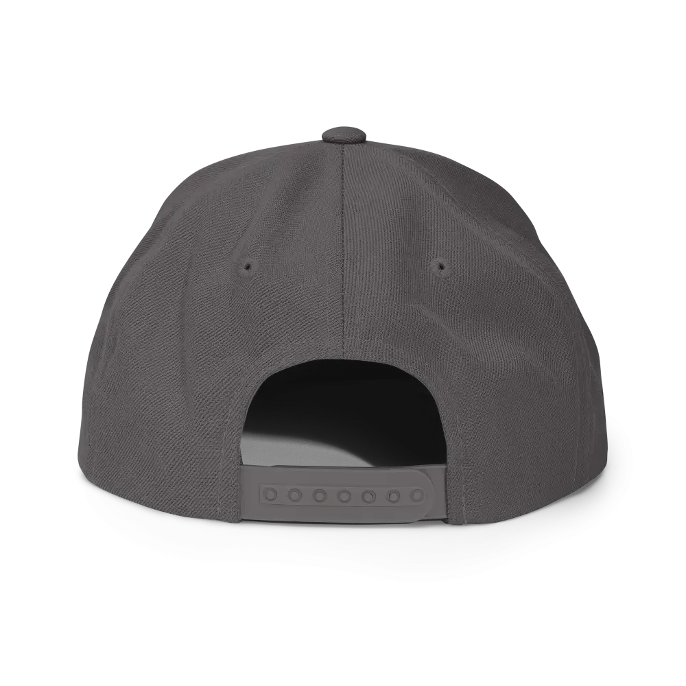 Gray RC Circle logo snapback cap with adjustable strap