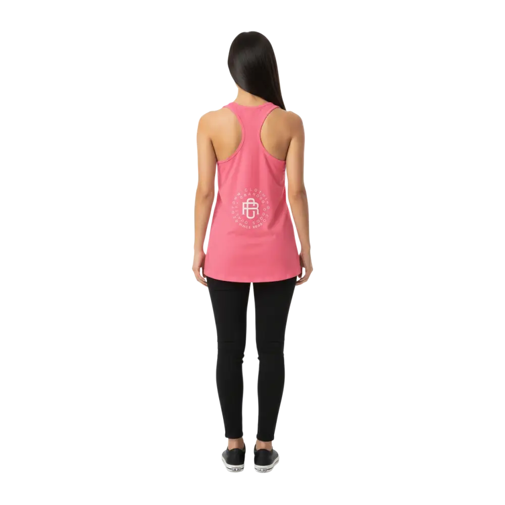 Pink sleek racerback tank from Redtorn Australian clothing brand