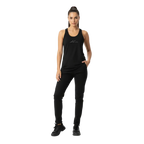 Black Redtorn signature logo racerback tank for women