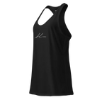 Black Redtorn signature logo racerback tank in womens apparel
