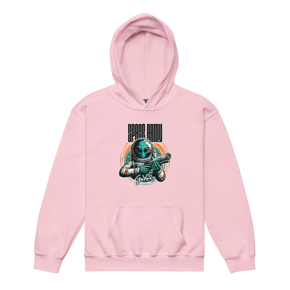 Pink Alien Astronaut Kids Graphic Hoodie with Space Jam Design