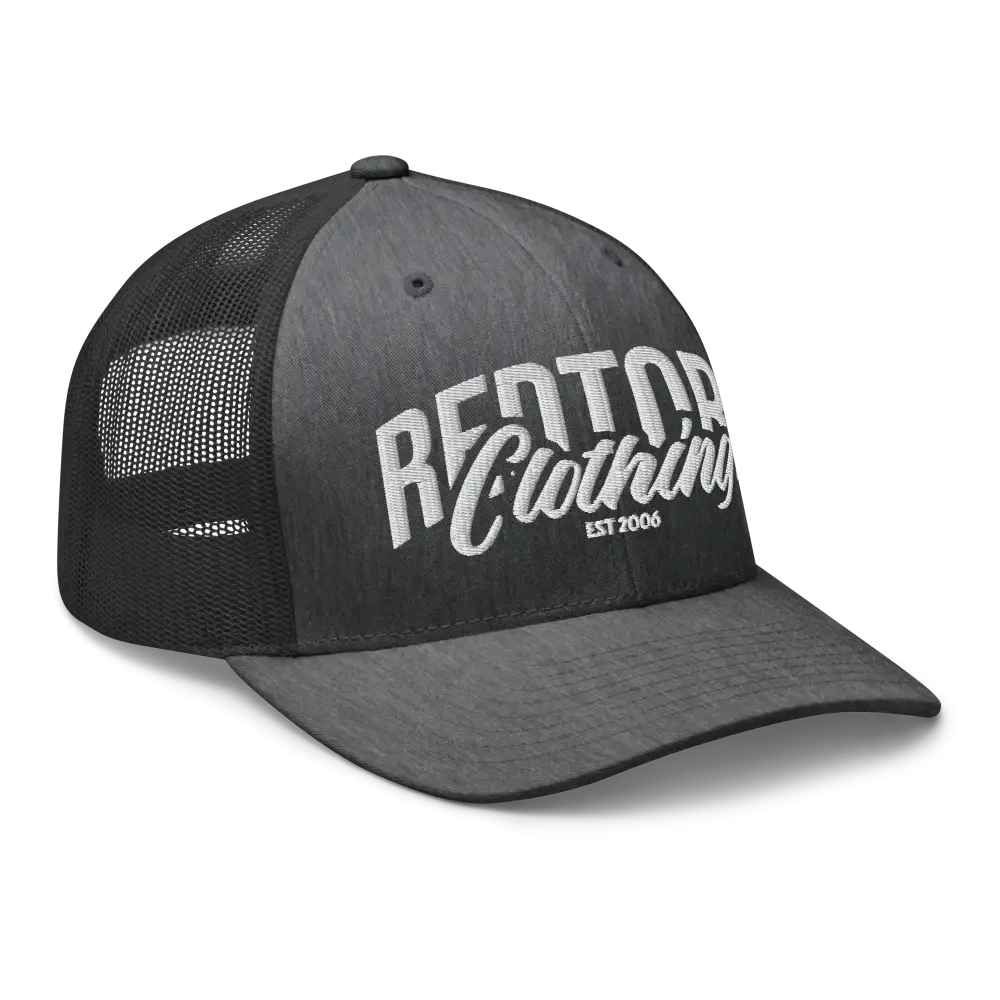 Black Redtop Logo Embroidered Unisex Mesh Trucker Cap