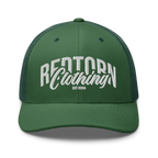 Green Redtorn embroidered logo mesh trucker cap, unisex headwear
