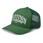 Green Redtorn embroidered logo mesh trucker cap, unisex headwear