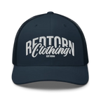 Navy blue Redtorn embroidered logo mesh trucker cap est 2006