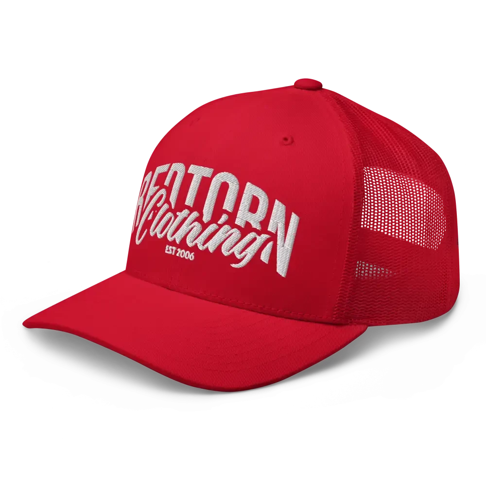 Redtorn embroidered logo mesh trucker cap with unisex headwear