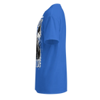 Royal blue Resurrection Clothing skull graphic tee for men