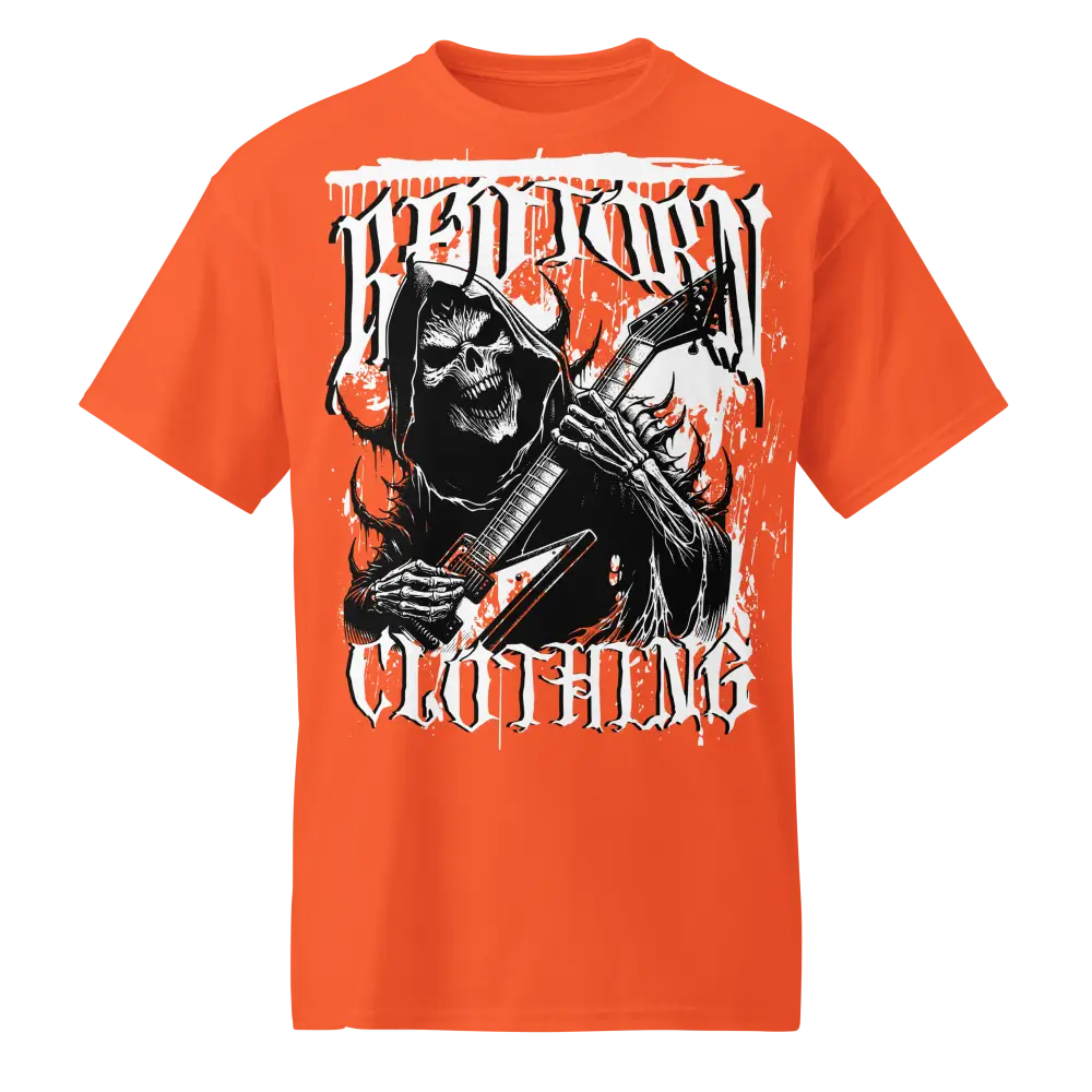 Resurrection Clothing Skull Graphic Tee with grim reaper playing guitar