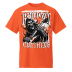 Resurrection Clothing Skull Graphic Tee with grim reaper playing guitar