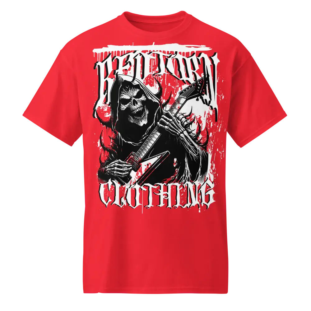 Red Skull Graphic Tee with Penford Clothing - Mens Grim Reaper Apparel