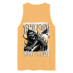 Rock out grim reaper mens premium tank top with skull guitar design
