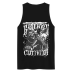 Rock out grim reaper mens premium tank top with skull crossbones design