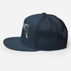 Navy blue mesh Reapers Gothic Logo Trucker Cap, unisex headwear