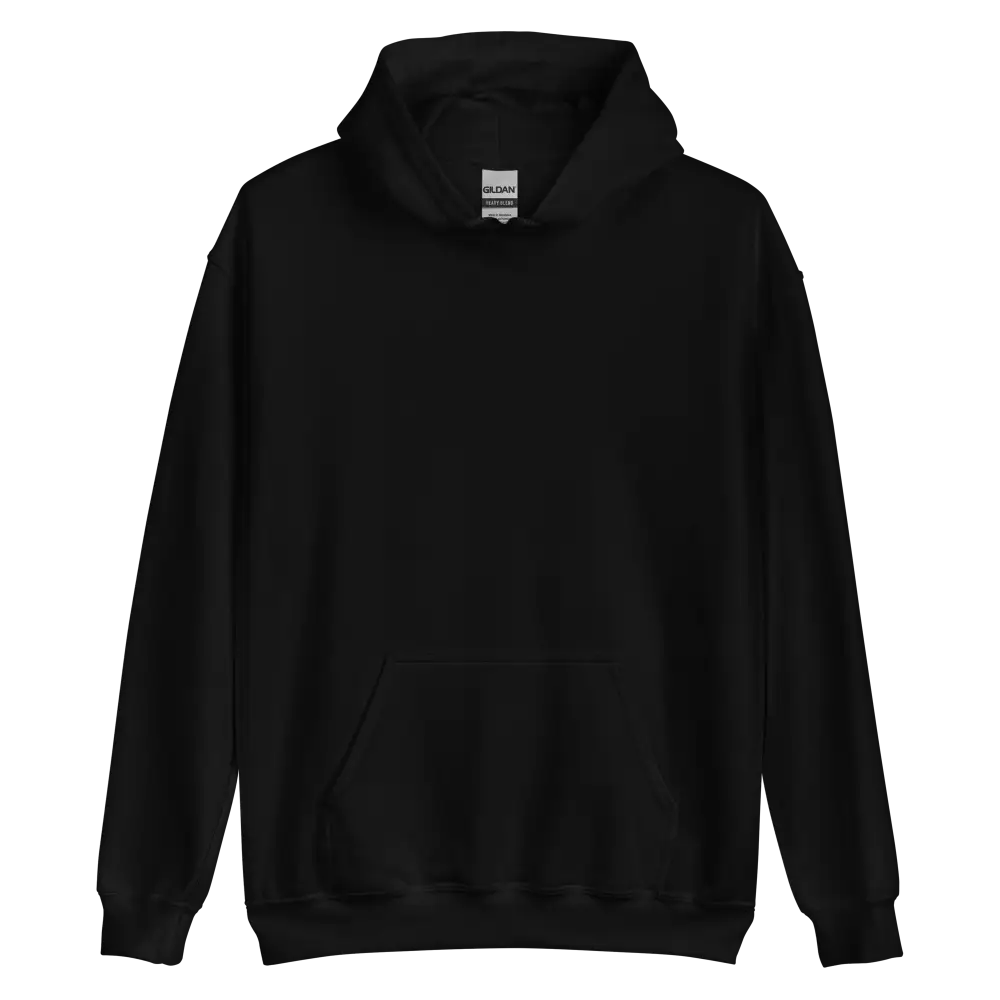 Skull graphic unisex adult hoodie in black cotton with hood and drawstrings