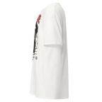 Savage Dog Graphic Tee: Unisex Adult Tee with Red Rose Back Design