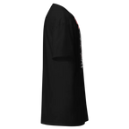 Savage Dog Graphic Tee with black leather jacket and red accents