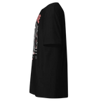 Black leather jacket with Savage Dog Graphic Tee unisex adult tee