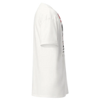 Savage Dog Graphic Tee with white chef jacket and red accents