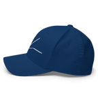 Royal blue Signature Logo Flexi Fit baseball cap with adjustable strap and curved brim