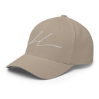 Beige Signature Logo Flexi Fit Baseball Cap in cotton unisex headwear
