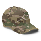 Signature Logo Flexi Fit Baseball Cap with Camouflage Design