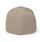Beige Signature Logo Flexi Fit Baseball Cap with adjustable strap