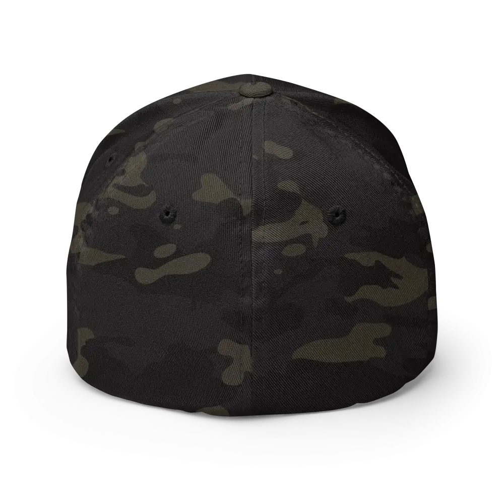 Signature Series Flexi-Fit Baseball Cap in dark green tan camouflage