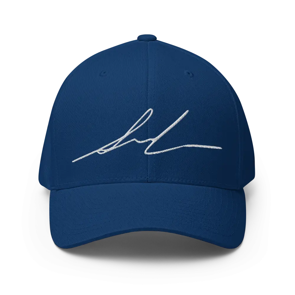 Royal blue signature logo flexi fit baseball cap unisex headwear