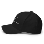 Signature Logo Flexi Fit Baseball Cap in black with white logo