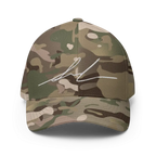 Signature Logo Flexi Fit Baseball Cap with multicolor camouflage pattern