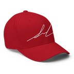 Red Nike signature logo flexi fit baseball cap, unisex headwear